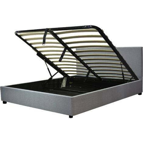 Lit Coffre Colisée : Pratique, élégant et optimisé pour votre espace - gris 140x190 cm (1/5)