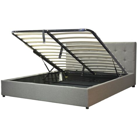 Lit Coffre Penthouse : Pratique, élégant et optimisé pour votre espace - gris clair 140x190 cm (1/5)