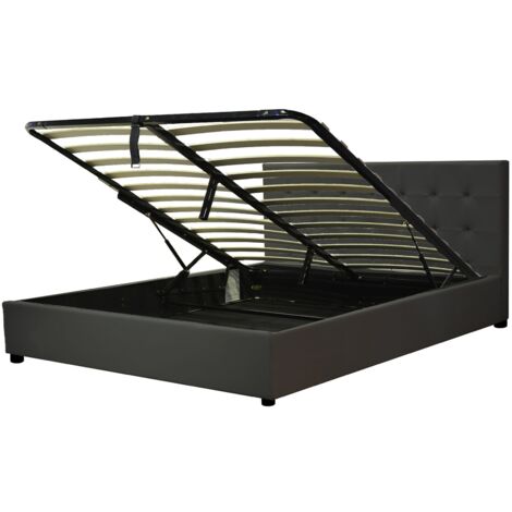 Lit Coffre Penthouse : Pratique, élégant et optimisé pour votre espace - noir 140x190 cm (1/5)