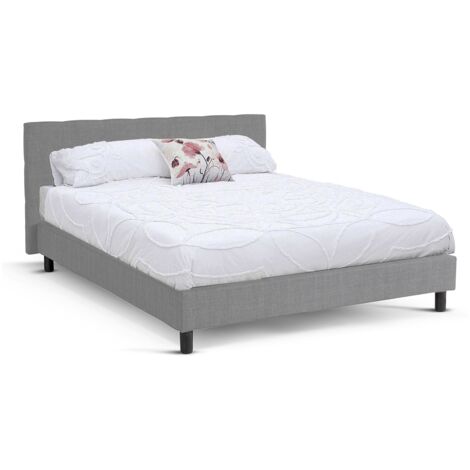 Lit Marquis : Solide, confortable, design élégant et raffiné- gris clair 160x200 cm (1/5)