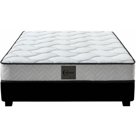 Matelas ressorts ensachés Jobert - 140 x 190 cm - Blanc/Gris 103489 103490