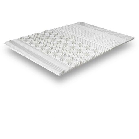 Surmatelas 10 zones en mousse à mémoire de forme 4 cm – Dimensions 180x200 cm – Anti-acariens et anti-bactérien – Confort mi-ferme – Sofareva