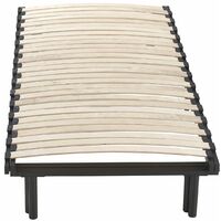 Sampur – Sommier peigne extensible 90-180x200 cm – Lattes en peuplier – Cadre métal laqué blanc – 10 pieds inclus – Montage rapide