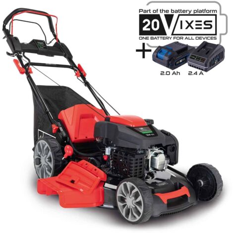 Cortacesped gasolina con arranque electrico 225cc 56cm Scheppach ms225-56e