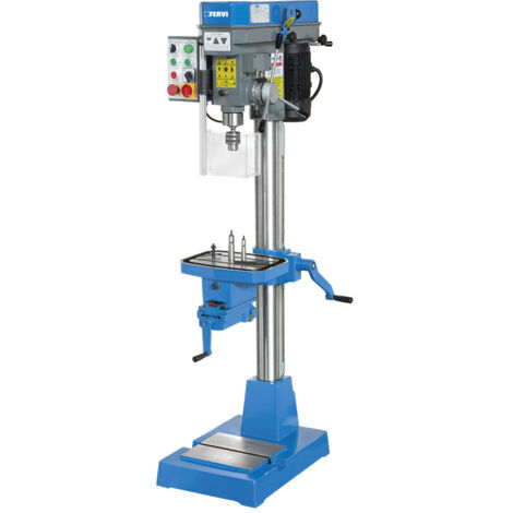 Taladro de columna para metal con transmision por correa de 400 V Fervi T071 (1/5)