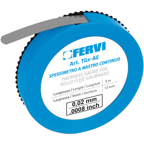 Calibre de espesores de cinta de acero de 075 mm de espesor 5 m Fervi TG075/AE