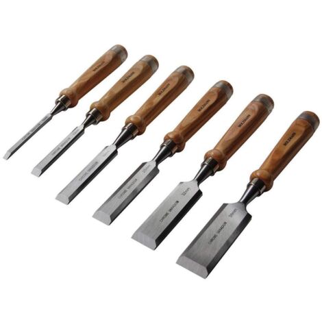 JUEGO DE 6 FORMONES CINCELES HSS PARA MADERA HOLZMANN SES6TLG