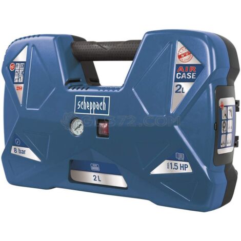 COMPRESOR DE AIRE PORTATIL 2L MÁS ACCESORIOS 1.5HP SCHEPPACH AIR CASE