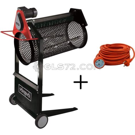 TAMIZ ROTATORIO JARDIN ELECTRICO 360W SCHEPPACH RS400 + CABLE EXTENSIÓN 20 MT