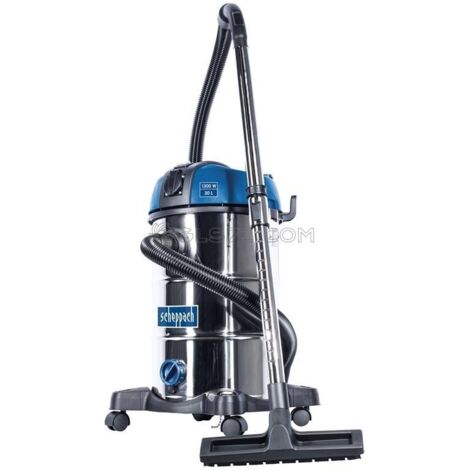 ASPIRADOR POLVO Y AGUA EN ACERO INOXIDABLE 30L 1300W SCHEPPACH NTS30 PREMIUM