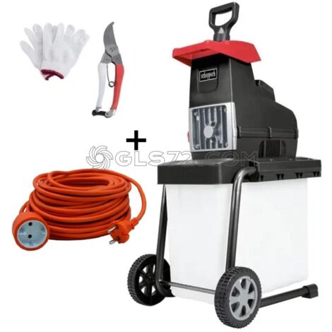 TRITURADORA DE JARDÍN ELÉCTRICA 45 MM 2800W SCHEPPACH GS60 + CABLE EXTENSIÓN 20 MT