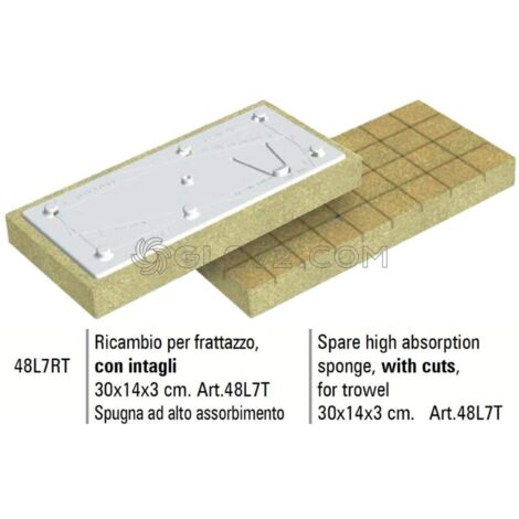 RECAMBIO ESPONJA CON CORTES LONGITUDINALES 30X14X3 cm 48L7RT PARA SIGMA 48L7T (1/2)