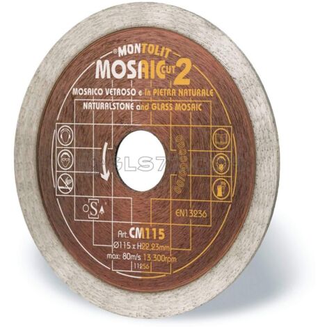 DISCO DE DIAMANTE 115 MM PARA MOSAICO Y CERAMICA FINA Y DELICADA MONTOLIT CERMONT CM115 (1/3)