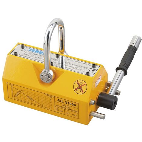 Elevador magnetico para elevacion de chapas planas redondas 1000 kg Fervi S1000 (1/2)