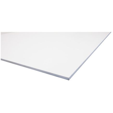 Plaque PVC expansé blanc - Coloris - Blanc, Epaisseur - 3 mm, Largeur - 50 cm, Longueur - 100 cm, Surface couverte en m² - 0.5