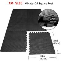 PROIRON Interlocking Floor Protection Mats – 24 Square Foot