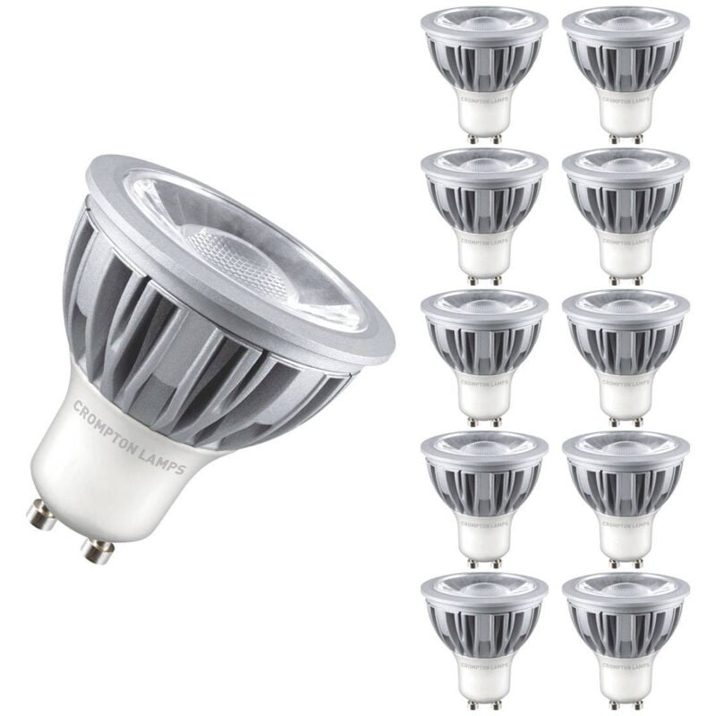 Crompton Lamps LED GU10 Bulbs 5W (10 Pack) Cool White 45°