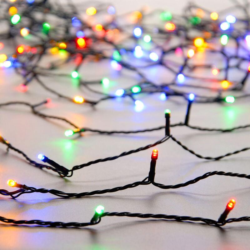Festive 28.7m Indoor  Outdoor Multifunction Christmas Fairy Lights 360  Multicoloured LEDs