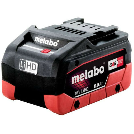 Metabo – Batterie Li-Ion HD 18V 8Ah – Technologie AIR COOLED – Surveillance électronique des cellules – Compatible avec outils 18V - 625369000
