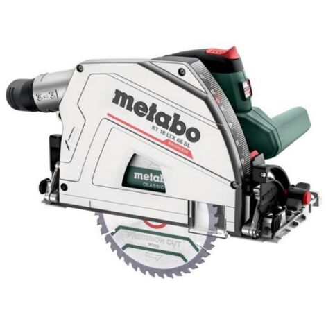 Metabo – Scie circulaire sans fil 18V – Ø 165 mm – Moteur Brushless pour coupes précises jusqu'à 66 mm – Compatible rails de guidage – 601866840 - LTX 66 BL
