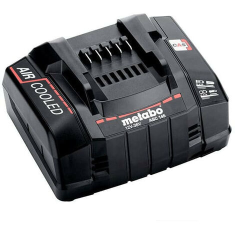 Metabo – Chargeur rapide 12-36V AIR COOLED ASC 145 – Compatible avec batteries Li-Ion et LiHD – Courant de charge max 8A – 627378000