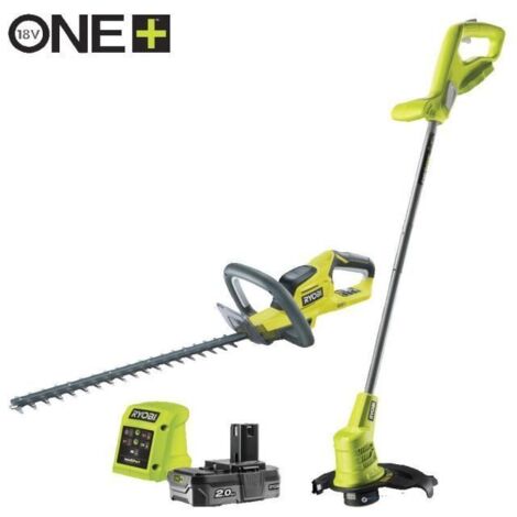 Ryobi – Pack Duo Taille-haies électrique 18V ONE+ avec batterie 2.0Ah – Lames double action pour finition impeccable – 5133005568 (1/5)