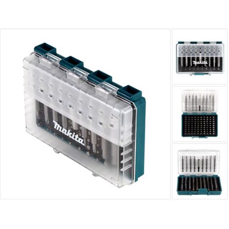 Makita – Coffret d'embouts pour perceuse et visseuse 99 pcs – Embouts pour bois dur et béton armé – Rangement pratique et organisé