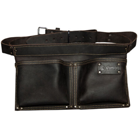 Dimos – Poche à clous cuir rectangulaire avec ceinture et 2 compartiments – Résistance cuir naturel pour pointes – Sécurité fond plat – 205735