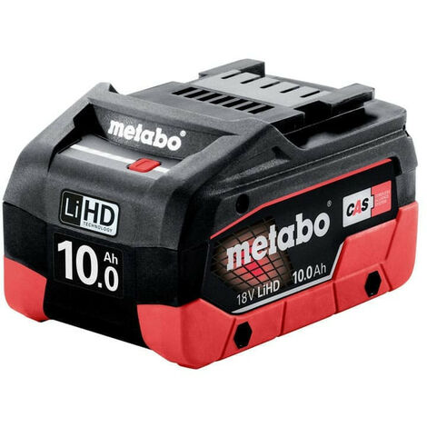 Metabo – Batterie LiHD 18V 10Ah – Technologie LiHD pour performance optimale – Protection contre surcharge – 625549000
