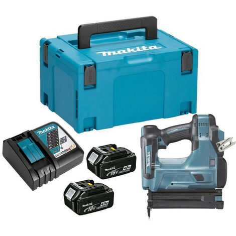 Makita – Cloueur à minibrads 18V Li-Ion avec 2 batteries 4.0Ah – Enfoncement jusqu'à 50mm – Coffret Makpac pour rangement pratique - DBN500RMJ