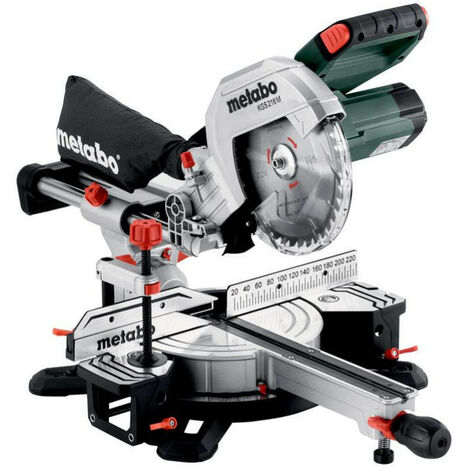 Metabo – Scie à onglet radiale 216 mm – Lame 30 mm – Puissance 1200 W – Profondeur de coupe 70 mm – Vitesse 5000 tr/min pour bois dur - R126092
