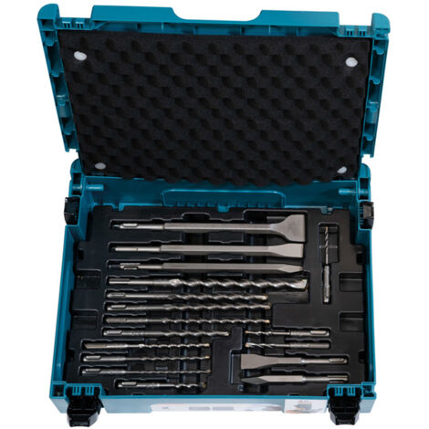 Makita – Coffret de mèches et burins SDS-PLUS 17 pièces pour béton – Changement rapide sans outil – Coffret MAKPAC – E17790