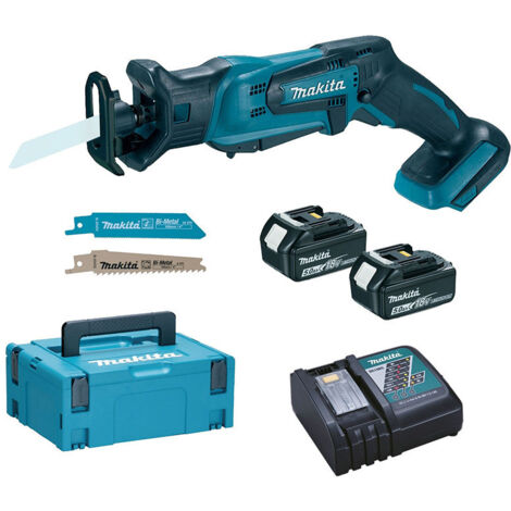 Makita – Scie sabre 18V LXT avec 2 batteries 5.0Ah – Longueur de course 13mm – Éclairage LED intégré – Coffret empilable MAKPAC - DJR183RTJ