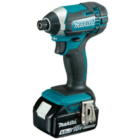 Makita – Visseuse à chocs 18V avec 1 batterie 6Ah – Couple 165Nm – Technologie XPT pour protection contre l'eau et la poussière – Éclairage LED intégré