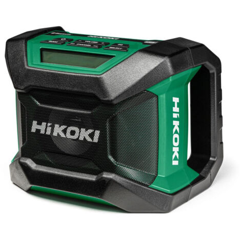Hikoki – Radio de chantier bluetooth 18V – Alimentation secteur ou batterie glissière – Autonomie jusqu'à 30h – Affichage digital rétroéclairé - UR18DAW4Z