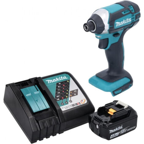 Makita – Visseuse à chocs 18V 4Ah avec chargeur DC18RC – Technologie XPT pour protection contre l'eau et la poussière – Couple 165Nm pour vissage rapide (1/7)
