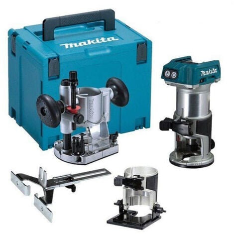 Affleureuse sans fil 18V Li-Ion BL (Machine seule) sans base déportée - MAKITA DRT50ZJX2