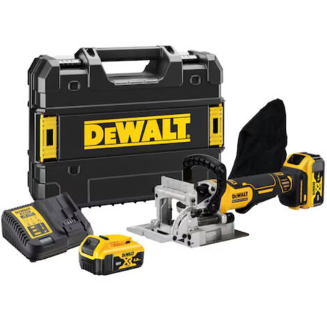Dewalt – Fraiseuse à lamelles 18V avec 2 batteries 5.0Ah – Moteur Brushless – Profondeur de fraisage 20mm – Pour assemblages bois précis - DCW682P2-QW