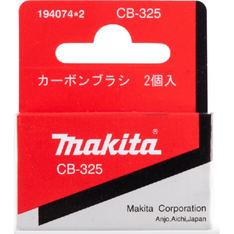 Makita – Lot de 2 charbons CB 325 pour meuleuse et burineur – Alimentation stable pour performances optimales – 1940742