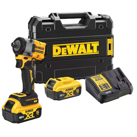 Dewalt – Clé à chocs 18V DCF922P2TQW – Couple 406Nm – Moteur Brushless – 2 batteries 5Ah – Pour travaux intensifs sur béton et métal