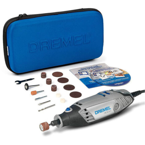 Dremel – Outil multifonction 130W avec 15 accessoires – Vitesse variable 10 000-33 000 tr/min – Pour bois, métal, plastique – F0133000JC
