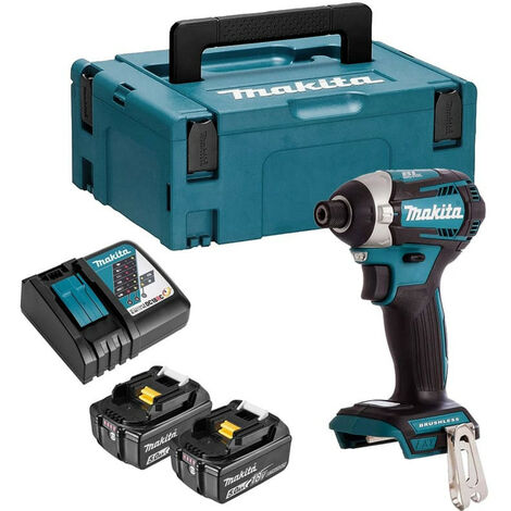 Makita – Visseuse à chocs 18V – Moteur Brushless 175Nm – Technologie XPT pour protection – 2 batteries 5.0Ah – Coffret MAKPAC