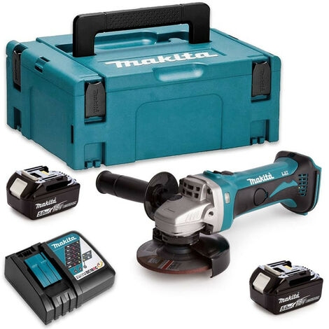 Makita – Meuleuse angulaire sans fil 18V LXT Ø115 mm avec 2 batteries 5,0 Ah – Vitesse 10 000 tr/min – Systainer Makpac inclus - DGA452RTJ