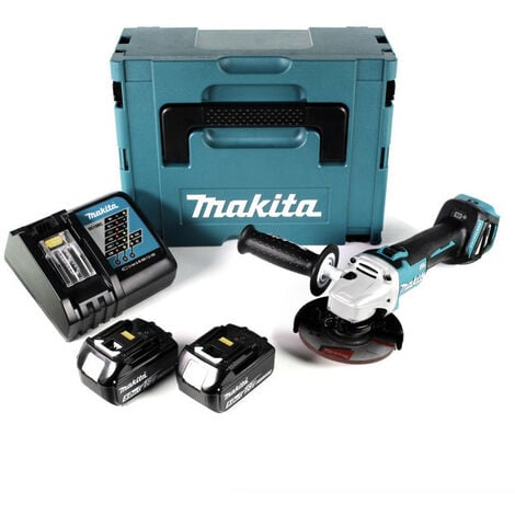 Makita DGA 504 ZJ 18 V Meuleuse sans fil Ø 125 mm brushless avec Boîtier de  transport MAKPAC - sans Batterie ni Chargeur