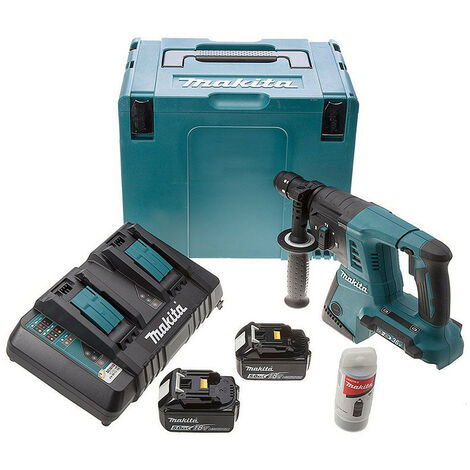 Makita – Perforateur burineur 36V avec 2 batteries 5.0Ah – SDS-Plus – Moteur Brushless – Idéal pour béton armé et maçonnerie – Coffret MAKPAC - DHR264PT2J