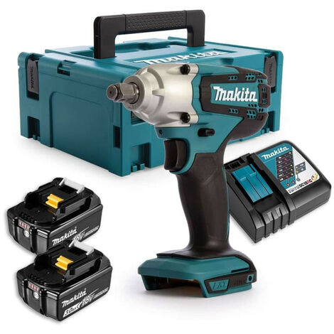 Makita – Boulonneuse à chocs 18V 190 Nm avec 2 batteries 3.0Ah – Moteur Brushless – Pour boulons M8 à M16 – DTW190RFJ