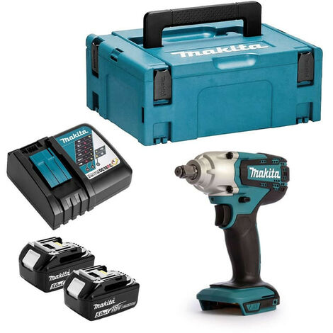 Makita – Boulonneuse à chocs 18V 190 Nm – 2 batteries 5,0 Ah – Emmanchement 1/2' – Moteur Brushless pour vissage rapide - DTW190RTJ