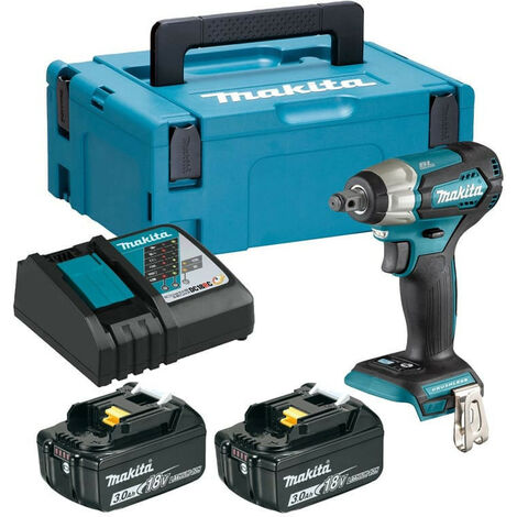 Makita – Boulonneuse à chocs 18V avec 2 batteries 3.0Ah – Moteur Brushless 180Nm – Technologie XPT pour protection – DTW181RFJ - LXT 180 NM