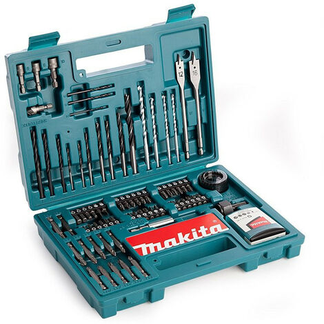 Makita – Coffret multi-outils 100 pièces – Embouts et forets pour bois, acier et maçonnerie – Compatible perceuses et burineurs - B-53811