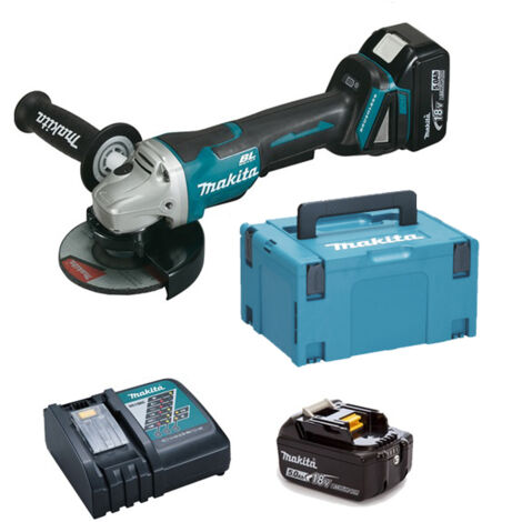 Makita – Meuleuse d'angle 18V LXT Ø125 mm avec 2 batteries 5Ah – Moteur sans charbon – Technologie XPT – DGA508RTJ